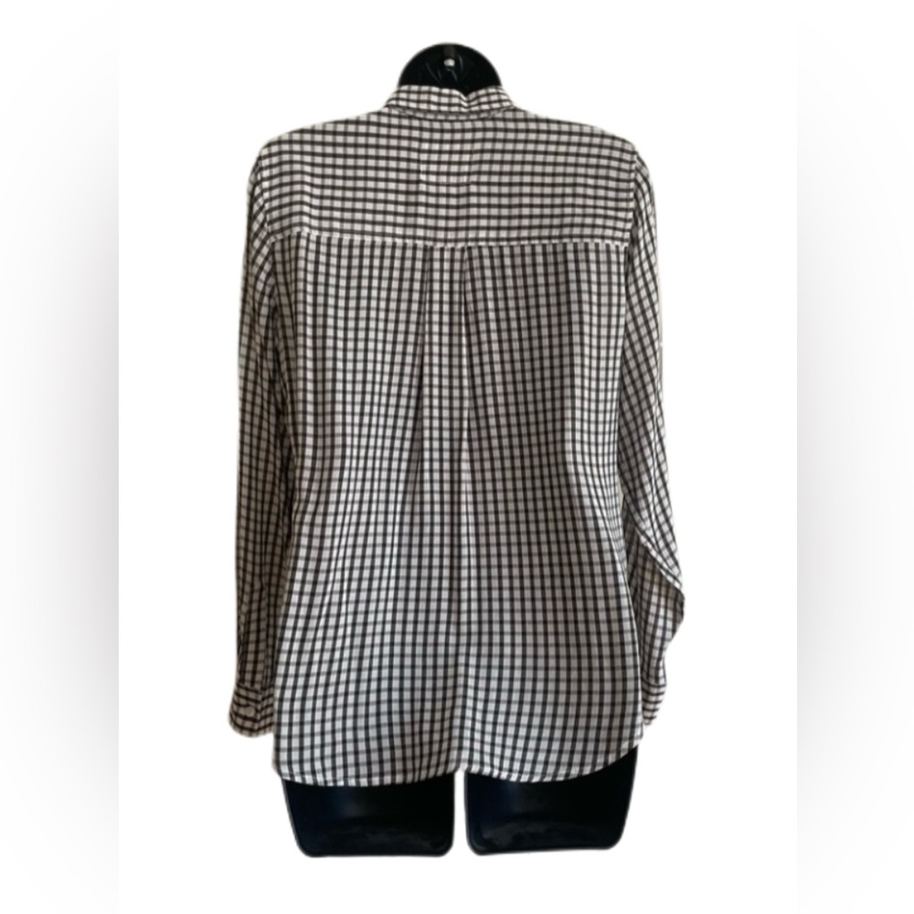Rails Black And White Check Button-Front Blouse - image 4